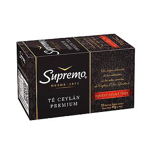 TÉ SUPREMO PREMIUM CEYLÁN 20 BOLSITAS