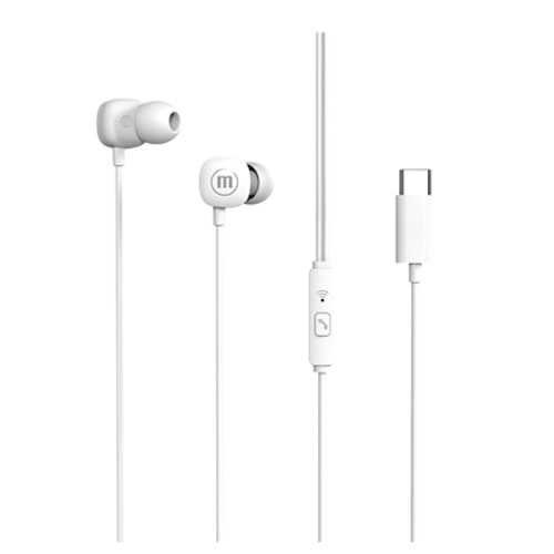 AUDIFONO MAXELL TIPO C - MANOS LIBRES BLANCO C-MIC