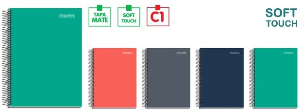 CUADERNO PROARTE CARTA 7mm 150 Hjs LISO SOFT TOUCH 