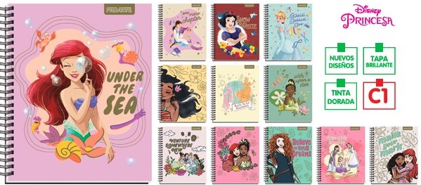CUADERNO PROARTE UNIV. 7mm 100 Hjs TED/ ED PRINCESAS