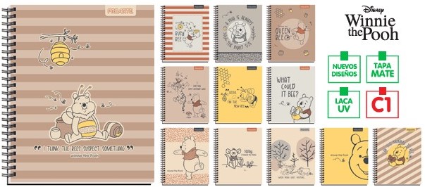 CUADERNO PROARTE UNIV. 7mm 100 Hjs TED/ ED WINNIE THE POOH 