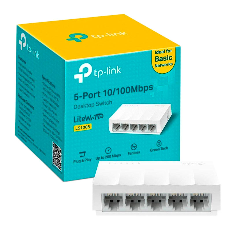 SWITCH TP-LINK 5 PUERTOS LITEWAVE 10/100Mbps LS1005