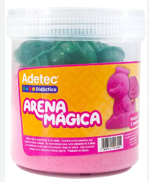 ARENA MAGICA ADETEC COLOR ROSADO 450 GRS C/MOLDE