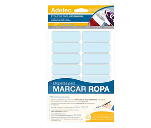 ETIQUETA ADETEC COLOR MARCA ROPA 63 X 25 mm
