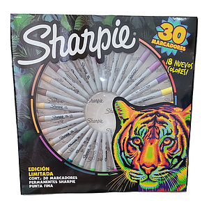 MARCADORES SHARPIE FINO TIERRA PERMANENTE 30 COLORES