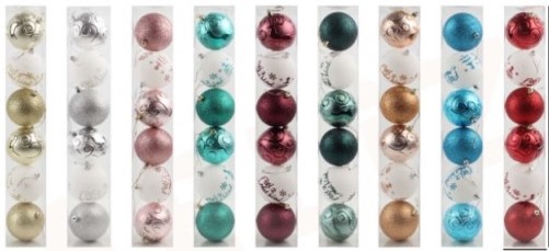 SET ESFERAS NAVIDEÑAS 8 CMS 6 UNIDADES
