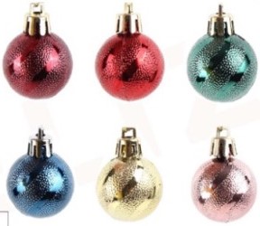 SET ESFERAS NAVIDEÑAS 3 CMS 12 UNIDADES