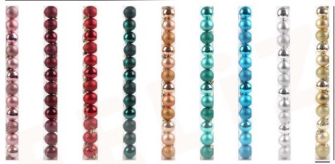 SET ESFERAS NAVIDEÑAS 3 CMS 12 UNIDADES