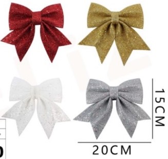 ADORNO NAVIDEÑO MOÑO 20 X 15 CMS. 1 UN.