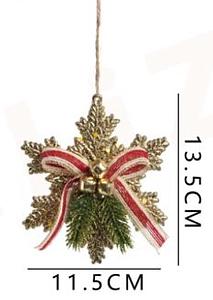 ADORNO NAVIDEÑO COPO DE NIEVE 13.5 X 11.5 CMS. 1 UN.
