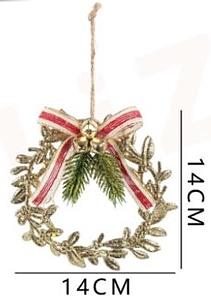 ADORNO NAVIDEÑO CORONA 14 X 14 CMS. 1 UN.