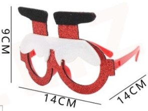 LENTES DE NAVIDAD BOTAS DE PASCUERO 1 UN.