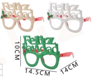 LENTES DE NAVIDAD FELIZ NAVIDAD 1 UN.