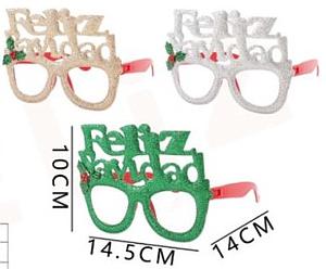 LENTES DE NAVIDAD FELIZ NAVIDAD 1 UN.