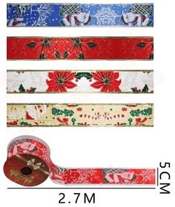 CINTA DECORACION NAVIDEÑA 5 CMS. X 2.7 MTS. 1 UN.