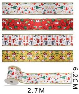 CINTA DECORACION NAVIDEÑA 6.2 CMS. X 2.7 MTS. 1 UN.