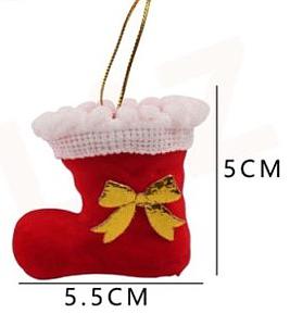ADORNO NAVIDEÑO BOTAS 5.5 X 5 CMS. 4 UNIDADES