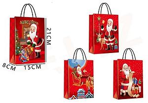 BOLSA DE REGALO NAVIDAD PASCUERO 21 X 15 X 8 CMS.