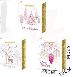 BOLSA DE REGALO NAVIDAD MERRY CHRISTMAS 32 X 26 X 10 CMS.