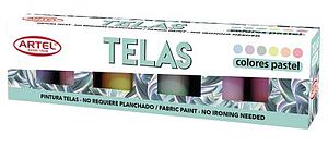 PINTURAS P/TELA ARTEL 6 COLORES PASTEL
