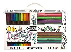 SET MARCADORES LETTERING  ARTEL 20 PCS