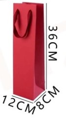 BOLSA DE REGALO BOTELLA ROJA 36 X 12 X 8 CMS.