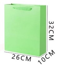 BOLSA DE REGALO VERDE 32 X 26 X 10 CMS.