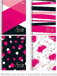 CUADERNO TILIBRA CARTA 7mm 200 Hjs 5 MATERIAS EXTREME LOVE PINK  