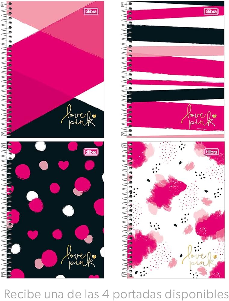CUADERNO TILIBRA CARTA 7mm 200 Hjs 5 MATERIAS EXTREME LOVE PINK  