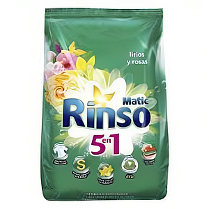 DETERGENTE RINSO MATIC 2,7 KGR. LIRIOS Y ROSAS 5 en 1