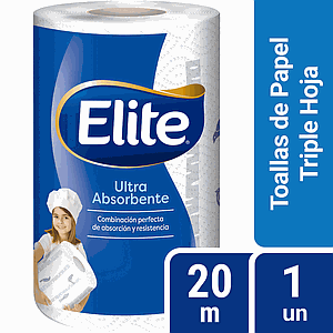 TOALLA ELITE MAXIRROLLO TRIPLE HOJA 1 x 20 Mts 