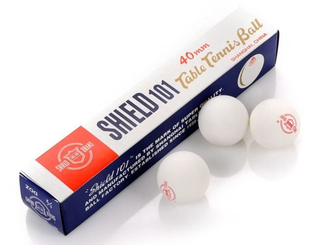 PELOTAS DE PING PONG SHIELD 6 UN. 40 MM.