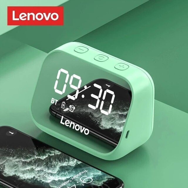 PARLANTE LENOVO BT C/RELOJ TS13 VERDE