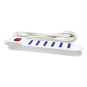 ALARGADOR MULTIPLE PHILCO 6 ENCHUFES 5MTS BLANCO XT53