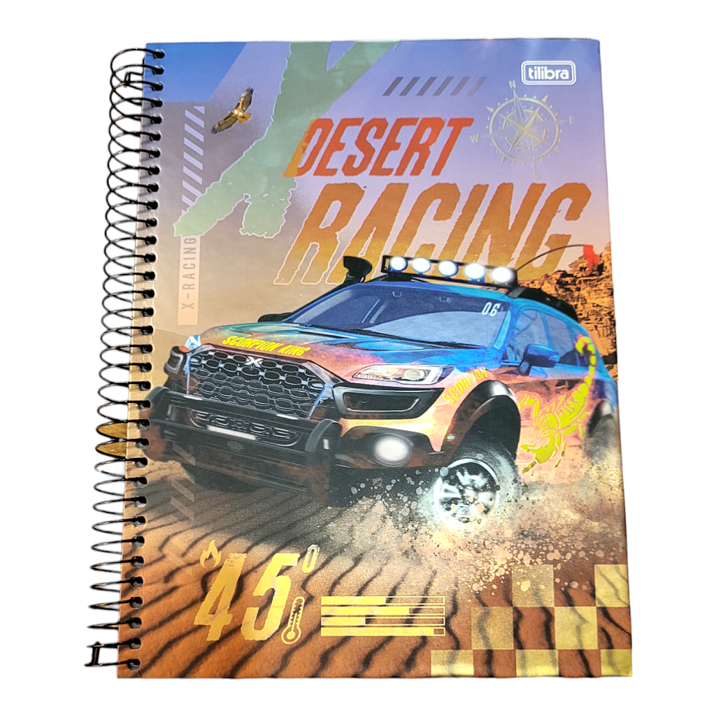 CUADERNO TILIBRA TOP CARTA 7mm 160 Hjs 4 MATERIAS XRACING