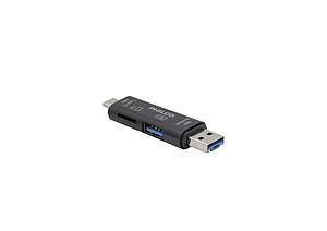 LECTOR PHILCO MICRO SD / USB 3 EN 1 OTG 79USB79144