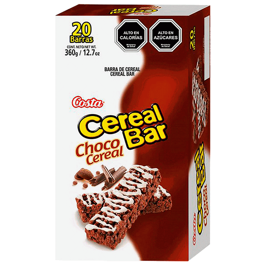 CAJA CEREAL COSTA BARRA DE CHOCOLATE 20 UNID.