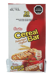 CAJA CEREAL COSTA BARRA FRUTOS ROJOS + YOGHURT 20 UNID.