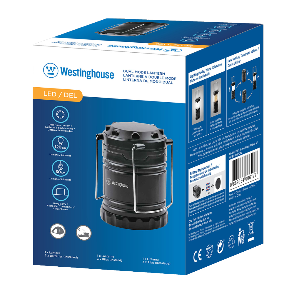 LINTERNA LED WESTINGHOUSE 120LUMENES W-WF86