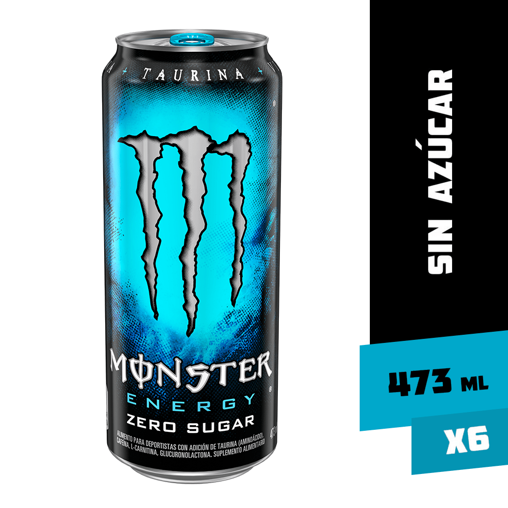 BEBIDA MONSTER ENERGY LATA 473ML ZERO SUGAR