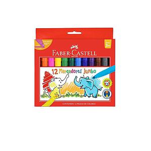 MARCADORES FABER-CASTELL JUMBO LAVABLES 12 COLORES 