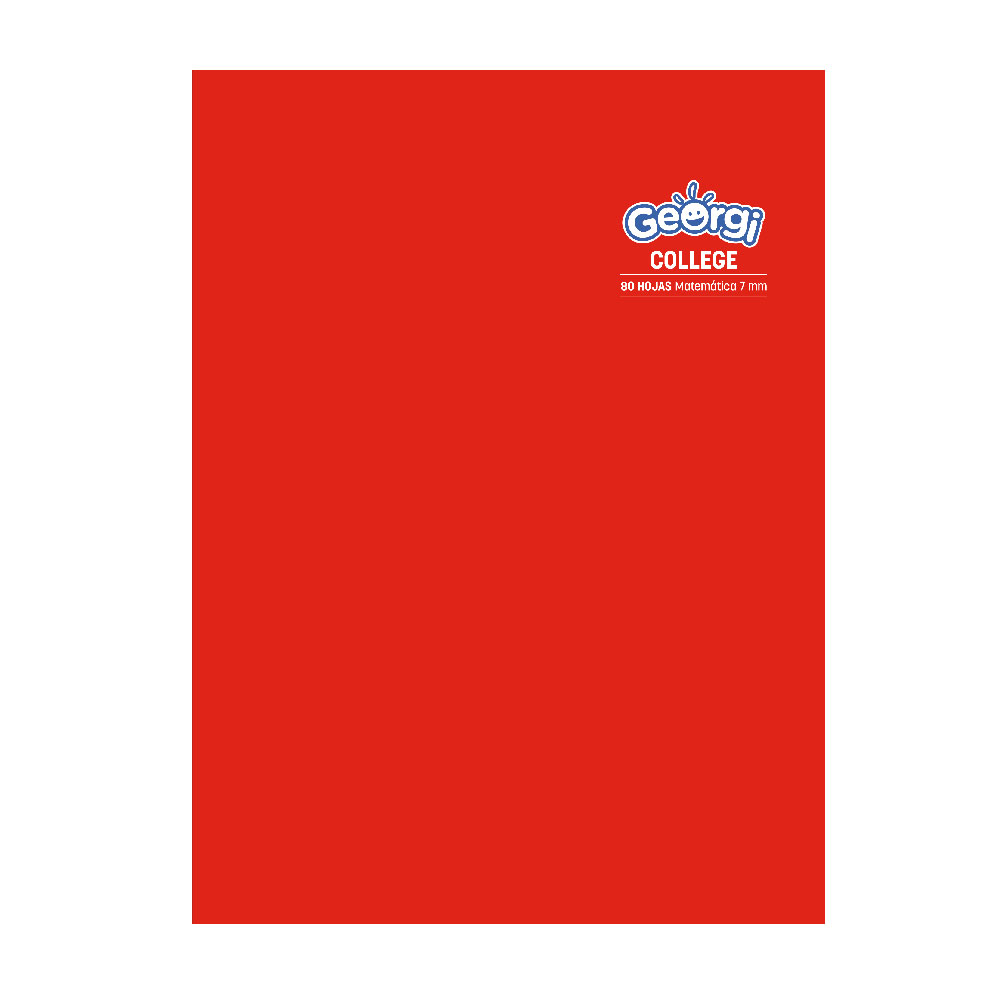 CUADERNO GEORGIO COLLEGE 7MM 80HJS. LISO