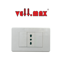 ENCHUFE VELLMAX 16A 250V V-SO-0601-10 WH SIMPLE 