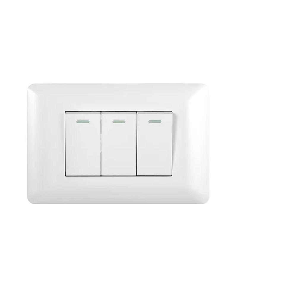 INTERRUPTOR VELLMAX 16A V-SW-0631 WH TRIPLE 250V 1 CONTROL 9/32