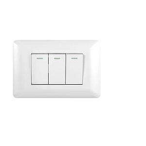 INTERRUPTOR VELLMAX 16A V-SW-0631 WH TRIPLE 250V 1 CONTROL 9/32