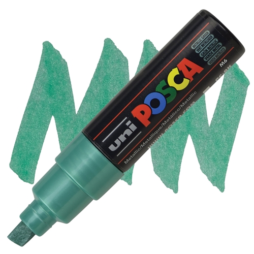 MARCADOR POSCA PC-8K VERDE METALICO 8.0 MM