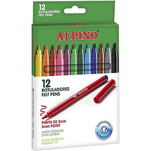 ROTULADORES ALPINO 12 COLORES