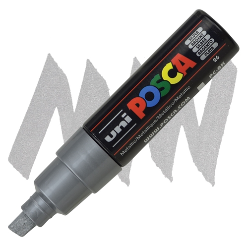 MARCADOR POSCA PC-8K PLATEADO 8.0 MM