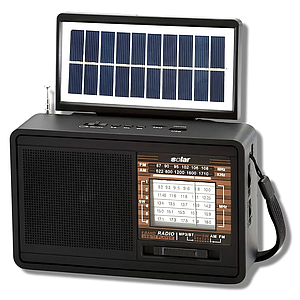 RADIO PORTATIL IRT RECARGABLE SOLAR AM/BT/AUX/MICRO USB/USB LINTERNA