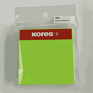 TACO NOTES KORES ADHESIVO VERDE 76 X 76 MM 100 HJS.